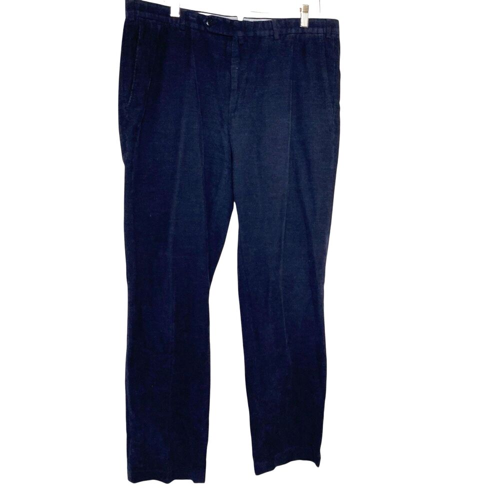 Ermenegildo ZEGNA Mens Navy Corduroy Pants 40 Waist 40 X 30 Size 54R Super Soft